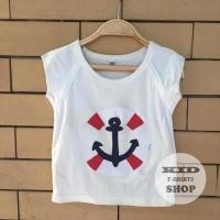 ราคา Baby Outlet เสื้อยืดเด็ก ลายสมอเรือ ทหารเรือ เสื้อสีขาว แขนกุด มี 4 ไซส์ SS S M L เสื้อเด็ก รูปAnchor มีไซส์ แรกเกิด 6 ปี ผลิตจากผ้าฝ้าย 100 ชุดเด็กเนื้อผ้าดี ราคาถูก จัดส่งด่วน Kerry มีเก็บเงินปลายทา