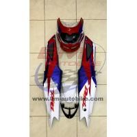 ราคา DASH 125 NEW ชุดสี แดงฟ้าขาว 6 ชิ้น ฟรีค่าจัดส่ง เฟรมรถ กรอบรถ Honda แดช125 ปี98 2001 สีตามรูป (1060976818)