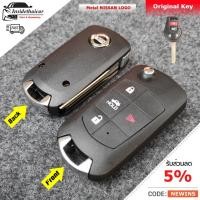 ราคา กรอบกุญแจพับ Nissan March Almera Juke Sylphy แบบ 4 ปุ่ม Transformer style (509742507)