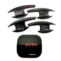 ราคา เบ้ารองมือเปิด ฝาถัง CITY ซิตี้ปี 2008 2013 ดำด้านโลโก้แดง (1589152985)