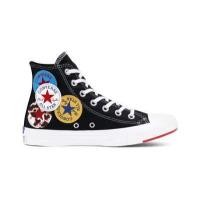 ราคา Converse Chuck Taylor All Star Multi Logo Black University Red Amarillo Logo Play Hi 166734C 166734CS0BK (1283642477)