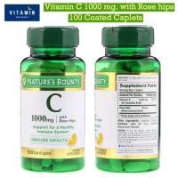 ราคา วิตามินซี 1000 มก Exp 04 2023 Nature s Bounty Vitamin C with Rose Hips 1000 mg 100 Coated Caplets (2700992415)
