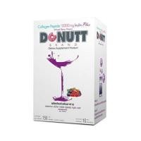ราคา Lotใหม่ exp 07 2022 Donutt Collagen 10000 mg โดนัทท์ คอลลาเจน 10000 มล อินูลินพลัส มิกซ์เบอร์รี่ กล่อง 10 ซอง (7793049686)