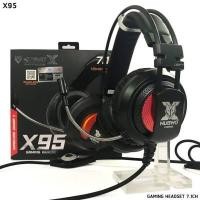 ราคา Nubwo X95 xTreame 7 1 Surround Sound Gaming Headphone หูฟังเกมมิ่ง (2830180830)