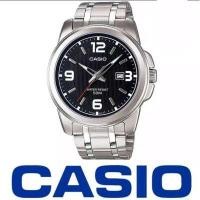 ราคา CASIO STANDARD นาฬิกาผู้ชายสายสแตนเลสหน้าปัดสีดำรุ่น MTP 1314D 1AV 100 รับประกันของแท้ 1 ปี (8640311814)