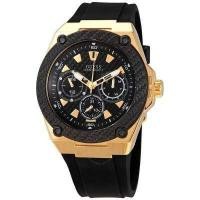 ราคา นาฬิกาข้อมือผู้ชาย GUESS Legacy Black Dial Black Silicone Strap Men Watch W1049G5 (708640806)