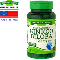 ราคา Nature s Truth Ginkgo Biloba 120 mg x 100 เม็ด เนเจอร์ ทรูทร์ กิงโกะ บิโลบา สารสกัดจากใบ แปะก๊วย พรมมิ จิงโก แปะก๊วยสกัด กินพร้อมกับ คาเฟอีน ดีเอชเอ โสม น้ำมันปลา โอเมก้า3 เลซิ (2702838222)