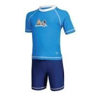 ราคา GRAND SPORT ชุดว่ายน้ำเด็กชาย แบบ2 ท่อน แขนสั้น สีฟ้ากรม (120890128)
