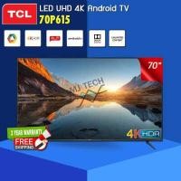 ราคา TCL LED UHD 4K Android TV 70 นิ้ว รุ่น 70P615 รับประกัน 3ปี ส่งฟรี (11357414269)