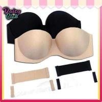 ราคา Daisyclub Bra บรา เกาะอก เกาะอกไร้สาย บราไร้ขอบ เสื้อในไร้สาย บราไร้สาย บรา 3D บรานมชิด บราถนอมทรง บราอัพไซต์ เสื้อชั้นใน สีดำ สีเนื้อ รหัสสินค้า 10859 (1049146006)