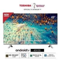 ราคา Toshiba TV ทีวี 43 นิ้ว Android TV Smart TV FHD LED TV Netflix Google Assistant Voice Control รุ่น 43V35KP (12881045592)