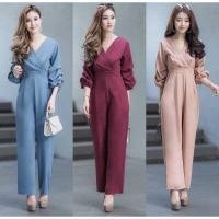 ราคา จั๊มสูทสาวอวบ แขนพองขายาว (12983922485)