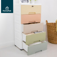 ราคา ส่งฟรี HomeHuk ตู้ลิ้นชักพลาสติก 5 ชั้น 5 ช่อง ด้านบนล็อคได้ สีพาสเทล 42x30x82 cm ล้อเลื่อนเก็บเสียง ตู้ลิ้นชัก ตู้เสื้อผ้า ตู้เก็บของ ตู้ลิ้นชักเก็บเสื้อผ้า ลิ้นชัก ตู้และลิ้นชั (3585002466)