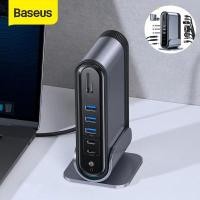 ราคา Baseus 16 in 1 HUB อุปกรณ์เพิ่มช่องUSB อะแดปเตอร์Type C To HDMI USB 3 0 สำหรับ MacBook Pro RJ45 OTG USB USB HUB ตัวอ่านฮับ 16ช่อง in 1 USB C HUB Baseus Official Store (3124946187)