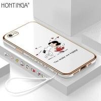 ราคา Hontinga เคสโทรศัพท์ Iphone 6 6S 7 8 Plus SE 2020 X Xr Xs Max เคสแฟชั่นลายการ์ตูนรูปสุนัขหรูหราชุบโครเมี่ยม TPU นิ่มเคสโทรศัพท์สี่เหลี่ยมเคสป้องกันกล้องเคสยางกันรอยสำหรับเด็กผู้หญิง (11177506071)
