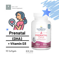 ราคา สำหรับคุณแม่ตั้งครรภ์ Nordic Naturals Prenatal DHA 830 mg x 90 ซอฟเจล Soft Gels (6440114937)