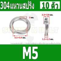 ราคา แหวนสปริง แหวนรอง กันคลาย สแตนเลส 304 M4 M5 M6 M8 M10 Spring Washer Stainless Steel SUS304 M4 M5 M6 M8 M10 (16435819637)
