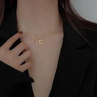ราคา สร้อยคอจี้รูปหัวใจ 2 ดวงคล้องกัน สร้อยคอคู่ สร้อยคู่รักแฟน วาเลนไทน์ ประดับเพชร สร้อย สร้อยเงิน สร้อยแฟชั่น เครื่องประดับของผู้หญิง สไตล์ญี่ปุ่นเกาหลี N38 (16062190179)
