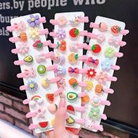 ราคา 10 pcs Set Girls Hairpin Baby Fruit Flower Barrettes Newborn Candy Colors Hair Clip Kid Hair Accessories (7757939001)