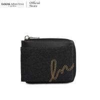 ราคา Louis Montini Denim Zip Around กระเป๋าสตางค์ผ้ายีนส์ ซิปรอบ ใบสั้น ปะหนังแท้ Jeans Wallet for Men Women TML03 (2625406102)