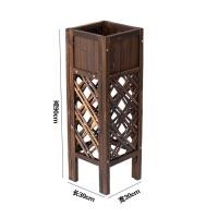 ราคา THAILUCKY ชั้นวางดอกไม้ ชั้นปลูกดอกไม้ใหญ่ ชั้นแต่งสวน ใส่กระถางได้ใหญ่สุด8นิ้ว สีเผา โดนแดดโดนฝนได้ กันกัดกร่อน กันปลวก สำหรับตกแต่งบ้าน (19493073901)