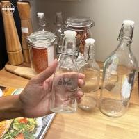 ราคา ขวดน้ำ ขวดแก้วมีจุกล็อก คอร์เก้น อีเกีย Glass Bottle KORKEN IKEA 0 5L 1L (16628047592)