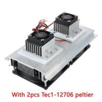 ราคา AC 12 โวลต์ 10A 120 วัตต์ Peltier เทอร์โมทำความเย็นระบายความร้อนชุดระบบ 12 โวลต์ dual core DIY Peltier เซมิคอนดักเตอร์ระบบทำความเย็นชุดระบายความร้อนโมดูลที่มี 2 ชิ้น TEC1 12706 Peltier (2603236848)