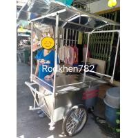 ราคา รถเข็นขายของ ขายก๋วยเตี๋ยว ขายกับข้าว มีหลังคา ขนาด 130x70ซม ส่งฟรีทั่วประเทศ (9072194052)