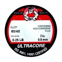 ราคา ตะกั่วบัดกรีเส้นเล็ก ขนาดเส้น 0 8 mm 60 40 ULTRACORE แท้ ขนาด 0 25LB 0 5LB 1LB (16811222280)