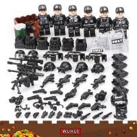 ราคา Wuhui 6 ชิ้น SWAT ทหารกองทัพ ww2 minifigures ของเล่นอาคารชุดเลโก้ของเล่นสำเร็จรูปกองทัพเรือซีลกองกำลังพิเศษทีมทหารอาคารอิฐสำหรับเด็กก่อนวัยเรียนเด็กอายุ 3 Kids Toys เข้ากันได้กับทุกยี่ห้อ (813836661)
