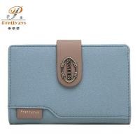 ราคา กระเป๋าสตางค์ผู้หญิงกระเป๋าสตางค์ใส่นามบัตรปานกลางกระเป๋าถือวินเทจเรียบ (17396651354)