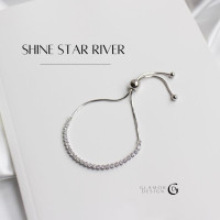 ราคา GLAMOR สวยหรูปรับได้ สร้อยข้อมือเพชร SHINE STAR RIVER กำไลเงินแท้ สร้อยข้อมือผู้หญิง กำไลข้อมือเงินแท้ กำไลแฟชั่น กำไลพลอย (18491683485)