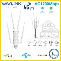 ราคา Wavlink AC 1200 4G LTEWi Fi เราเตอร์ไม่ จํากัด ฮอตสปอตพลังงานสูงกลางแจ้ง Dual Band 2 4Ghz 5Ghz เครื่องขยายสัญญาณพร้อมช่องใส่ซิมการ์ด 4 x 7dBi Omni เสาอากาศรองรับโหมดเราเตอร์ EasyMesh (18309811820)