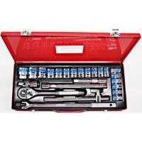 ราคา EURO KING TOOLS ชุดเครื่องมือ ประแจ ชุดบล็อก 24 ชิ้น สินค้ามาตรฐานเยอรมัน เหล็กคุณภาพดี แข็งแรง ทนทาน ขนาด 1 2 24PCS (16233639147)