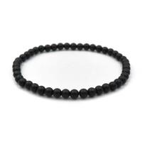 ราคา MATT ONYX นิลดำแบบด้าน เลือกขนาดเม็ดหินได้ 4 6 8 10 มม หินแห่งอำนาจบารมี นิลแท้ สร้อยข้อมือหินนำโชค by siamonlineshop (12234759838)