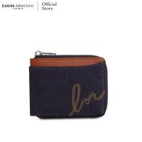 ราคา Louis Montini Denim Zip Around กระเป๋าสตางค์ผ้ายีนส์ ซิปรอบ ใบสั้น ปะหนังแท้ Jeans Wallet for Men Women TML03 (675506965)