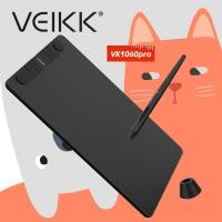 ราคา VEIKK VK1060PRO 10x6 inch Graphic Tablet Digital Drawing Pad Double Quick Dial Pen Tablet with 8192 Tilt function Battery Free Pen (7660154207)