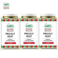ราคา Snake Brand แป้งเย็นตรางู ปริกลี่ฮีท คลาสสิค ขนาด 140 กรัม 3 กระป๋อง แป้งเย็น prickly heat cooling powder (10475921510)