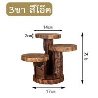 ราคา THAILUCKY ชั้นวางกระถางต้นไม้ 5นิ้ว ขาตั้งกระบองเพชร3ชั้น ไม้สักธรรมชาติ (9978965365)