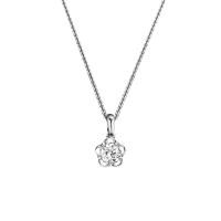 ราคา Merii สร้อยคอเงินแท้ 925 ชุบโรเดียม ประดับเพชร CZ ขนาด 4 5 mm ยาว 16 นิ้ว รูปดอกฟอร์เก็ตมีน็อต Forget Me Not 221N0336 01 (7496384218)