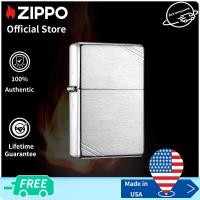 ราคา Zippo Vintage Brushed Chrome Windproof Pocket Lighter With Zippo Logo Zippo 230 ไฟแช็กไม่มีเชื้อเพลิงภายใน (10995240519)