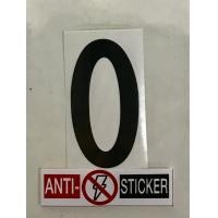 ราคา สติ๊กเกอร์ติดแผ่นป้าย Anti flash แบบตัวเลขสีดำ สำหรับป้ายปัจจุบัน ขนาด 6 ซม (16088381370)