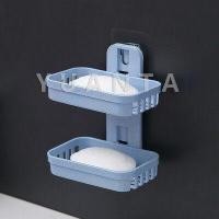 ราคา YUANTA ที่วางสบู่ 2 ชั้น ติดผนัง กล่องสบู่ ชั้นวางของแบบติดผนัง ชั้นวางของพลาสติก ที่วางฟองน้ำล้างจานแบบติดผนัง Soap Box (12724457685)