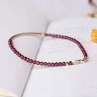 ราคา HZP สร้อยข้อมือโกเมนธรรมชาติสำหรับผู้หญิงสร้อยข้อมือนักเรียนผู้หญิงเคลือบทองหวานบริสุทธิ์ (13595859100)