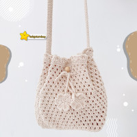 ราคา BBS ลุคมินิมอล กระเป๋าไหมพรม กระเป๋าเชือกถัก สะพายข้าง crossbody bag หูรูด ลายเปลือกหอย น่ารักๆชิคๆ มี2สี (12850519328)
