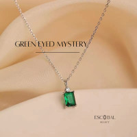 ราคา ESCOBAL สร้อยคอเงินแท้ GREEN EYED MYSTERY สร้อยคอเพชร มรกตอัญมณีสีเขียว สร้อยคอผู้หญิง จี้สร้อยคอเงินแท้ สร้อยคอเกาหลี (16891137333)