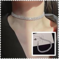 ราคา สร้อยคอโชคเกอร์เพชร สวยหรูหรา พร้อมส่ง (17570384816)