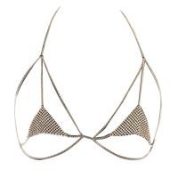 ราคา Grebest ผู้หญิง Body Chain เครื่องประดับ Layered Chest Chains Rhinestone สร้อยคอ Rave Party ไนท์คลับเครื่องประดับอุปกรณ์เสริมสำหรับหญิงสาวผู้หญิงเครื่องประดับ (16263237147)