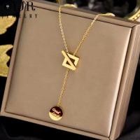 ราคา OYJR สร้อยคอแฟชั่นผู้หญิง สร้อยคอสแตนเลสชุบทอง18k สร้อยคอไม่ลอกใส่อาบน้ำได้ (17135073085)