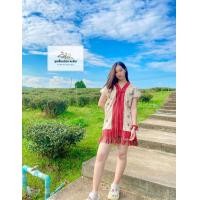 ราคา ชุดเด็กดอย ชุดพื้นเมือง เดรสสั้นกะเหรี่ยงคอวีแต่งทอแดงสวยมากๆ สินค้ามีพร้อมส่งไม่ต้องรอจ้า (16614365732)